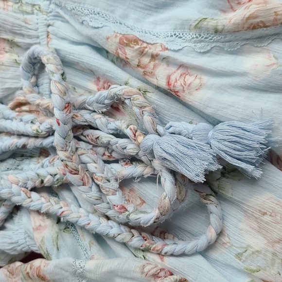 Loveshackfancy noelle floral cotton mini dress, peri XS - Picture 7 of 15